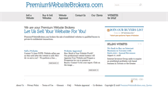 Desktop Screenshot of premiumwebsitebrokers.com