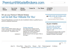 Tablet Screenshot of premiumwebsitebrokers.com